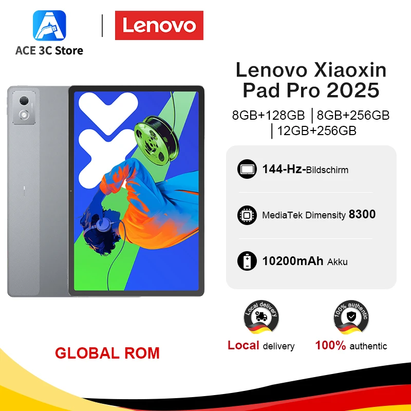 Tablette Lenovo Xiaoxin Pad Pro 2025 avec ROM mondiale Lenovo Xiaoxin Pad Pro 12,7 pouces �cran 144 Hz 10200 mAh Lenovo Idea Tab Pro