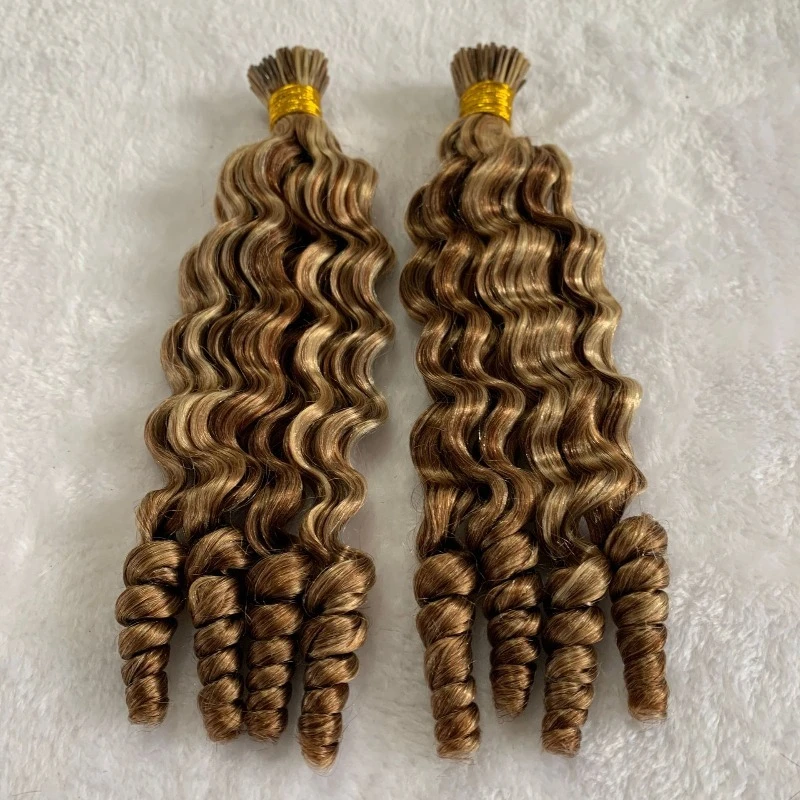 

Real hair hand braided hair curtain wig straight hand braided curtain 613 curly