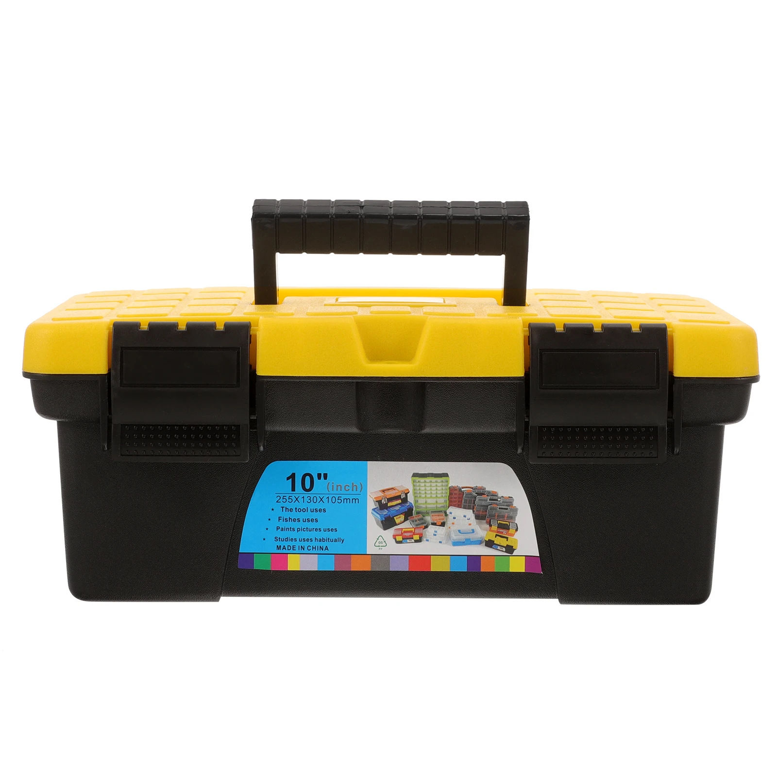 10 Inch Tool Storage Box Heavy Duty Plastic Case Multi-Layer Organizer for Mechanics Handheld Maintenance Tool Container