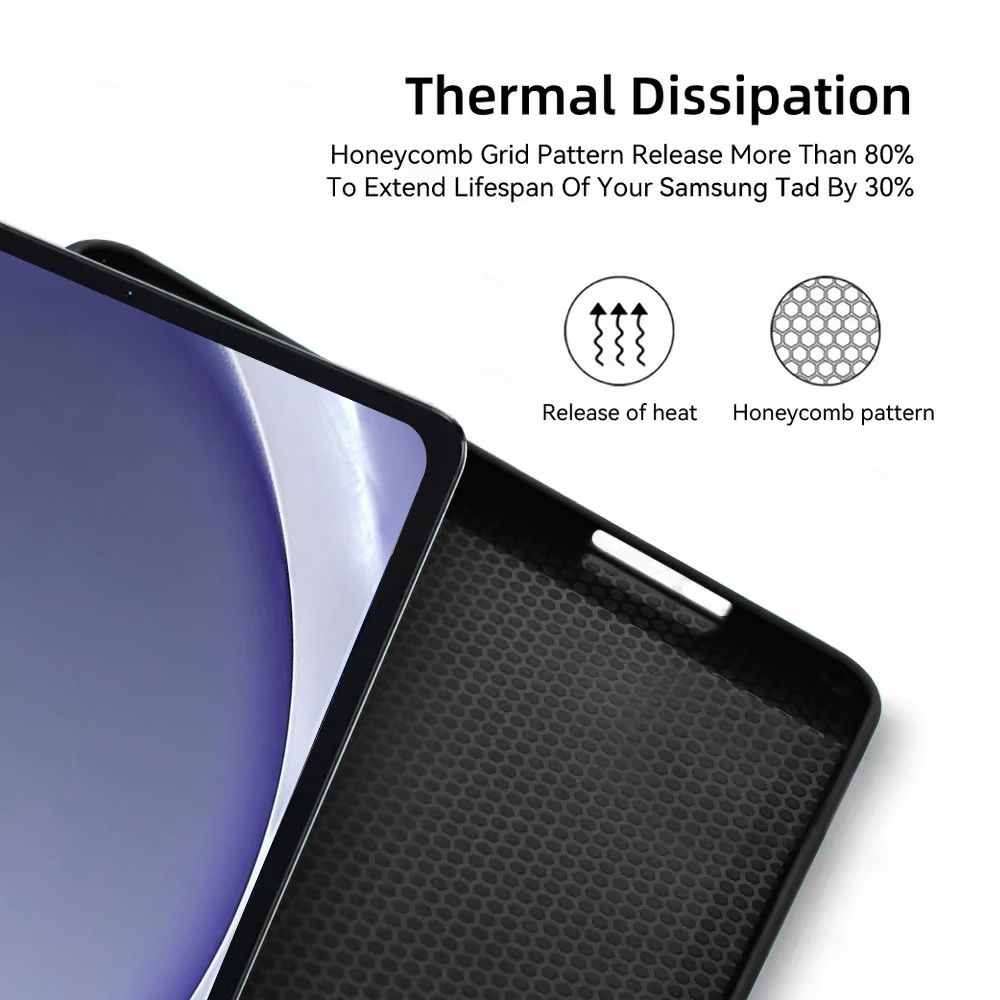 Case for Galaxy Tab A9+/A9 Plus 11 inch 2023, Slim Stand Smart Cover Soft Back Shell for Tab A9 Plus Tablet (SM-X210/X216/X218)