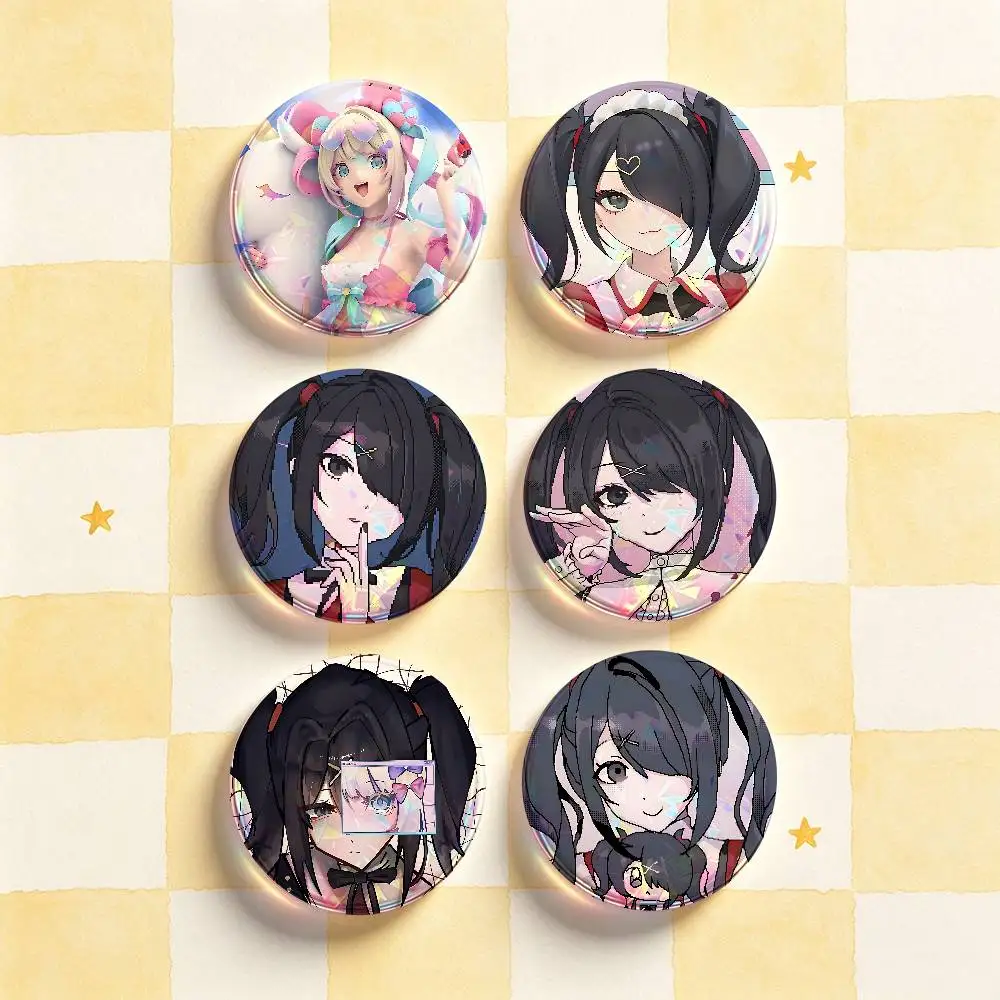 Needy Streamer Overload Badges Round Nijigen Otaku Culture IP peripheral products 58mm 44mm 32mm 75mm 25mm Mini