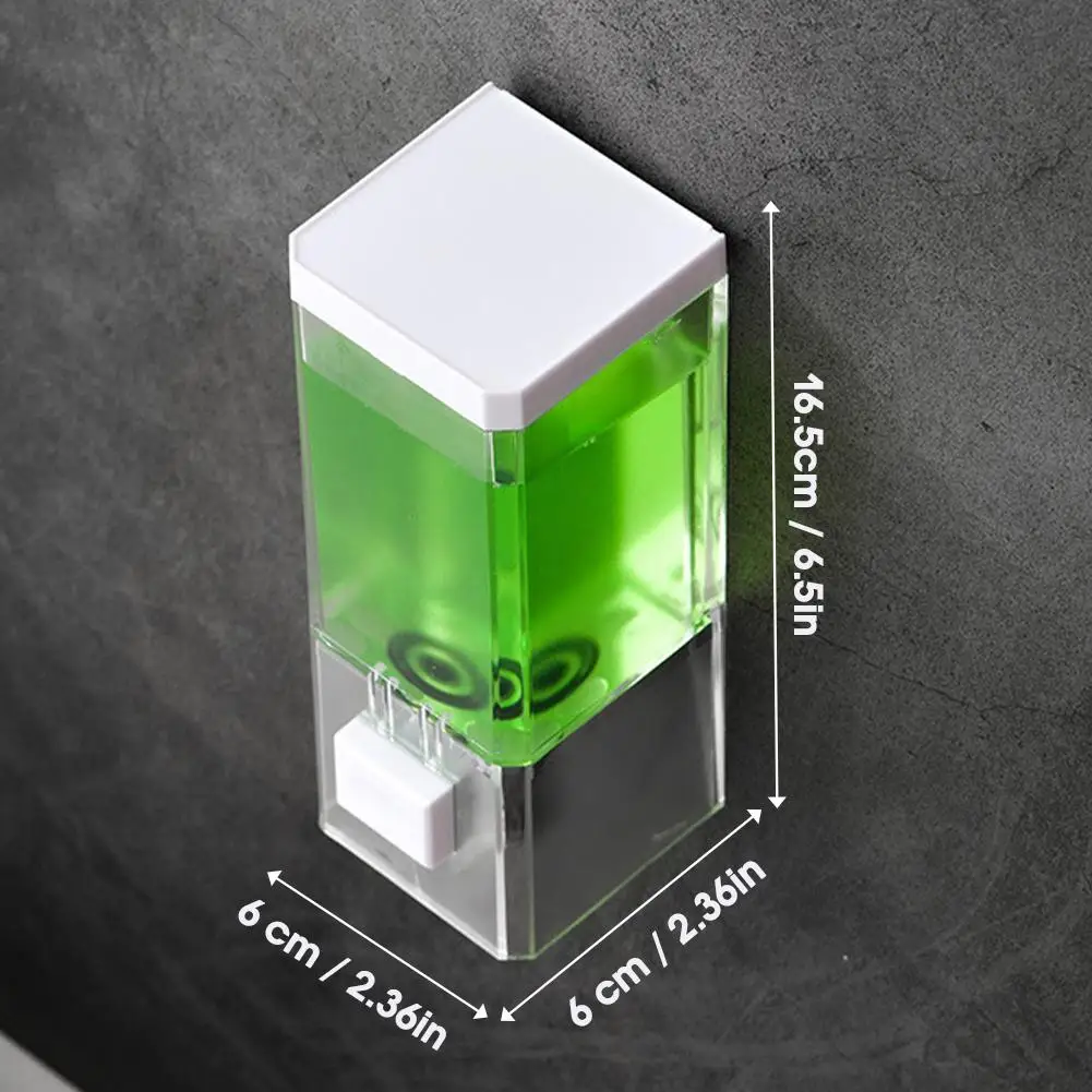 Wall Mounted Manual Soap Dispenser Punch-Free Traceless Installation Transparent Disinfectant Bottle For Bathroom Kitchen