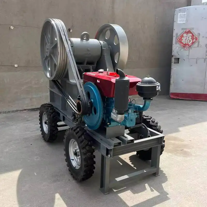 

New Mini Portable Time Production 5-20 Tons Mining Stone PE-250X400 Diesel Small Jaw Crusher