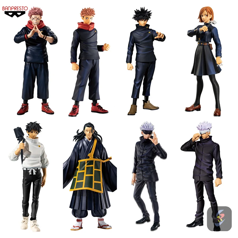 BANDAI-figuras de Anime originales de Jujutsu Kaisen Satoru Gojo Inumaki Toge Ryomen Sukuna Fushiguro Megumi Nanami Kento, regalo de Navidad