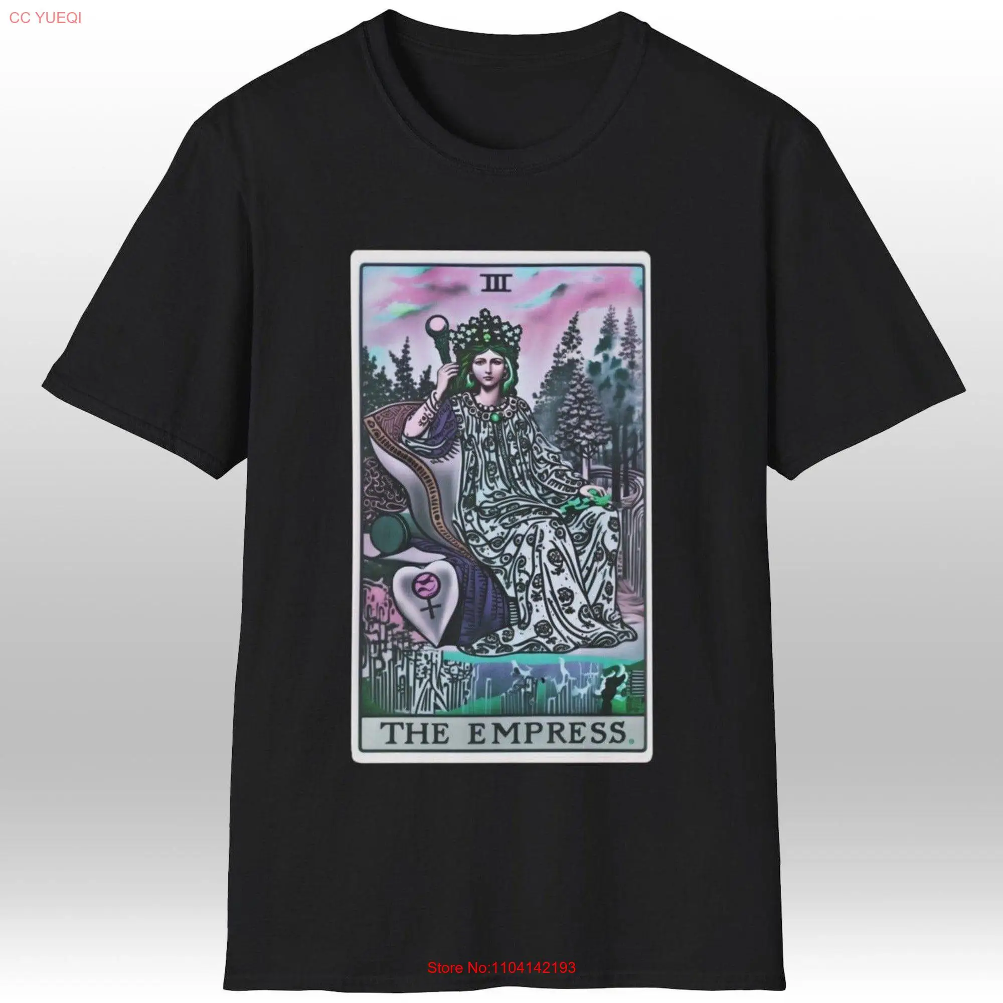 Psychedelic Surrealist Tarot Empress T Shirt long or short sleeves