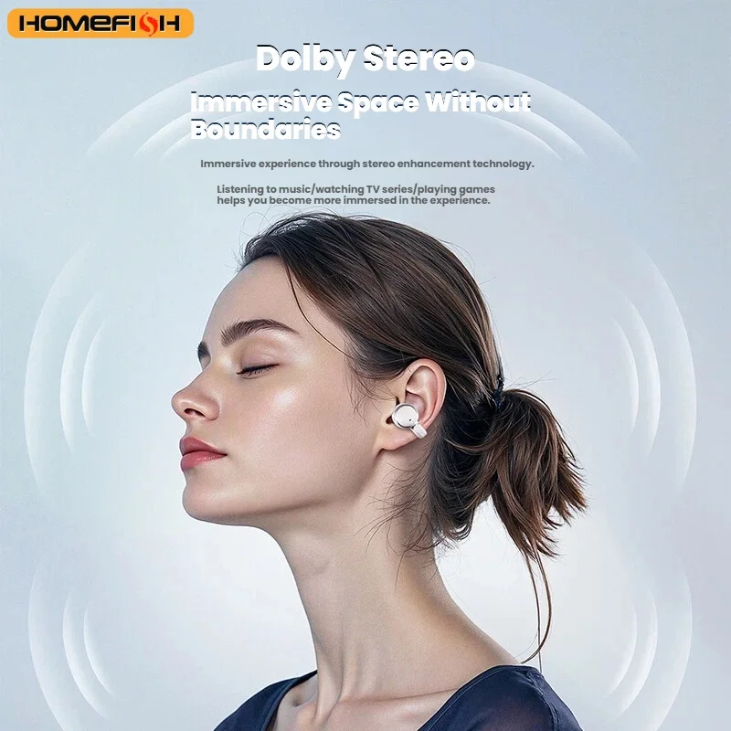 Twin Earphone Open In-ear Type HIFI Bass 2in1 Low-Latency Game Headset High-definition Electric Quantity Digital Display Earplug