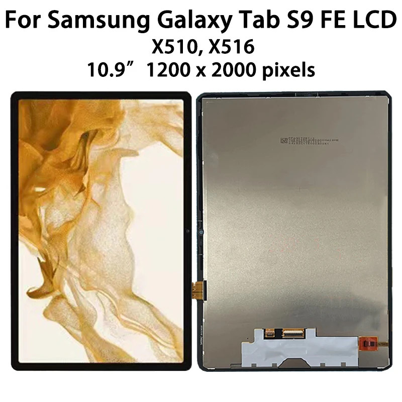 10.9“  For Samsung  Tab S9 FE Wi-Fi X510 LCD Display Touch Screen Digitizer For  Tab S9 FE 5G X516B Display