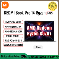 Xiaomi Laptop REDMI Book 14 2025 R5-7535H/R7-7735H 16G 512G SSD Thin Notebook Game Office Design Laptop