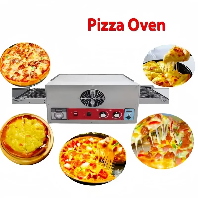 Horno de Pizza con Cinta Transportadora a Gas/Eléctrico de 12, 16 y 18 Pulgadas / Horno de Pizza con Cadena Transportadora / Horno de Cocción con Cinta Transportadora