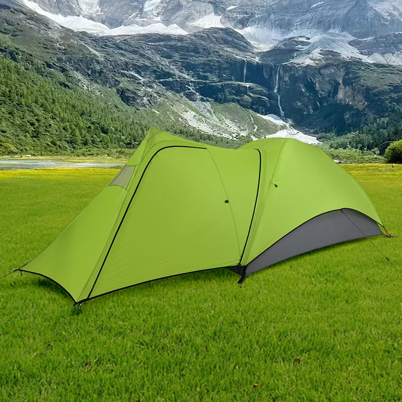 Large tunnel  Ultra-light double tent Outdoor camping mountaineering  Rainproof and windproof double-layer tent