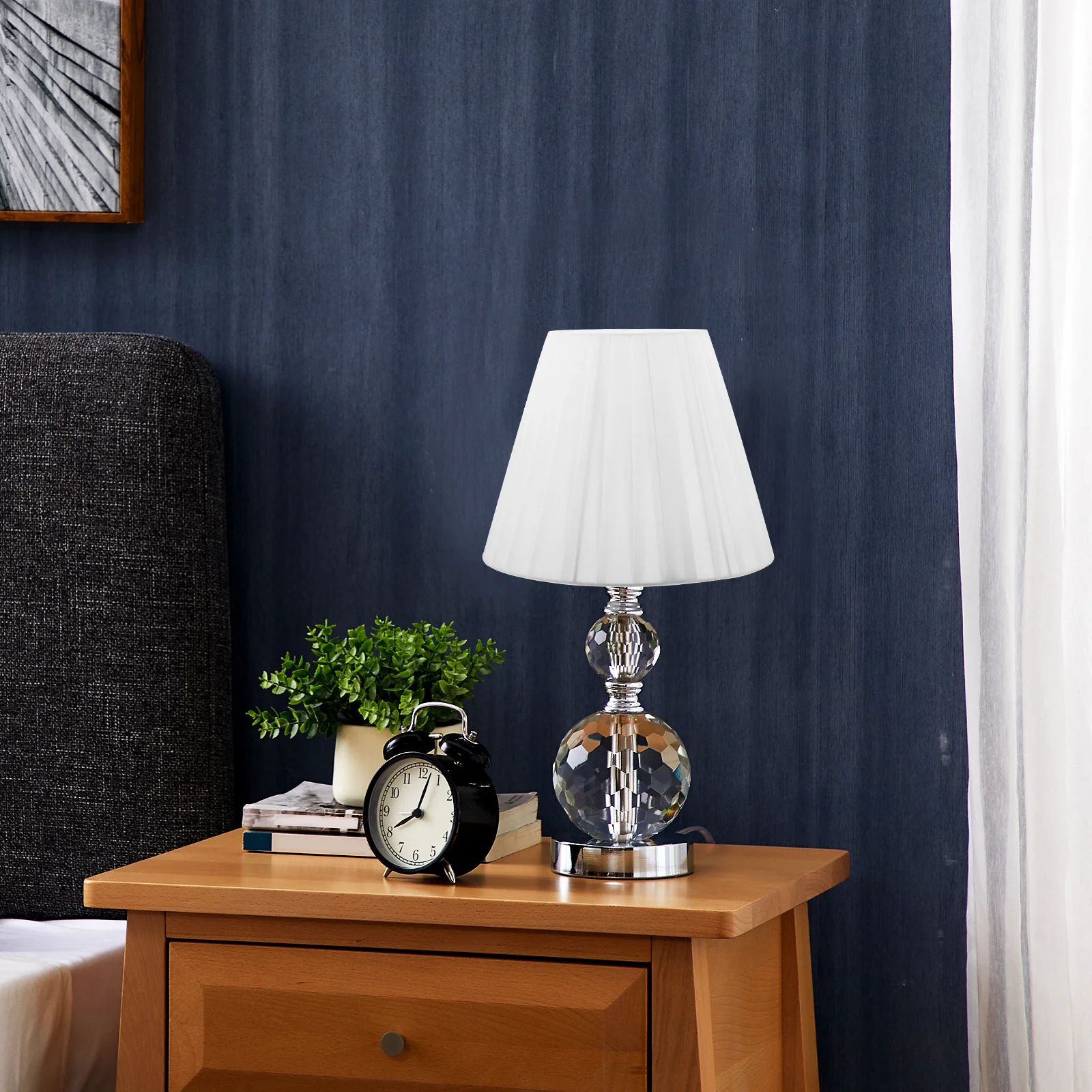 

Elegant Pleated Lamp Shade Cloth Fabric Soft Light for Bedroom Living Room Desk Floor Bedside Lamp Cover Replacement
