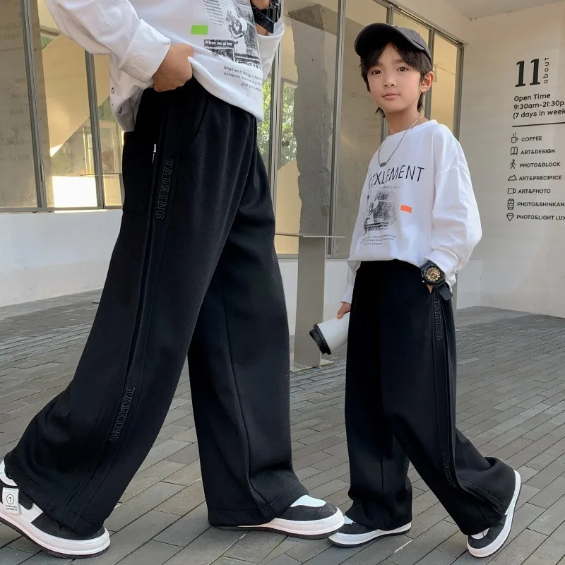 4-14 Jahre Jungen Jogginghose UNITIM 2026 Herbst Jugendliche Jungen Gerade Hose Lockerer Elastischer Bund Junior Jungen Vielseitige Hose – Detail 6