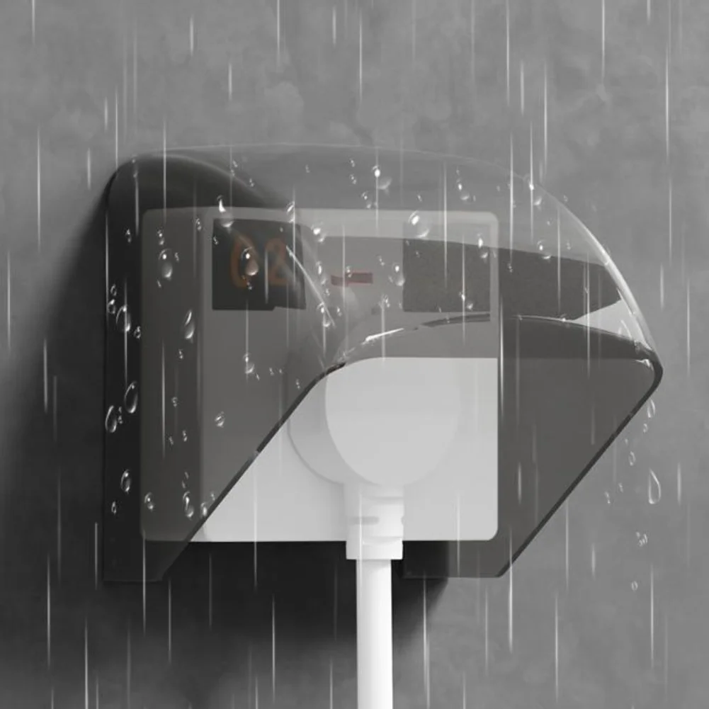 1pc Waterproof Box Wall-Mounted Power Socket Rainproof Cover For Charging Pile Socket Switch Protection Cover