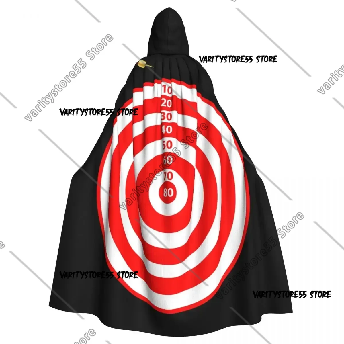 

Adult Cloak Cape Hooded Darts Target With Numbers Medieval Costume Witch Wicca Vampire Elf Purim Carnival Party