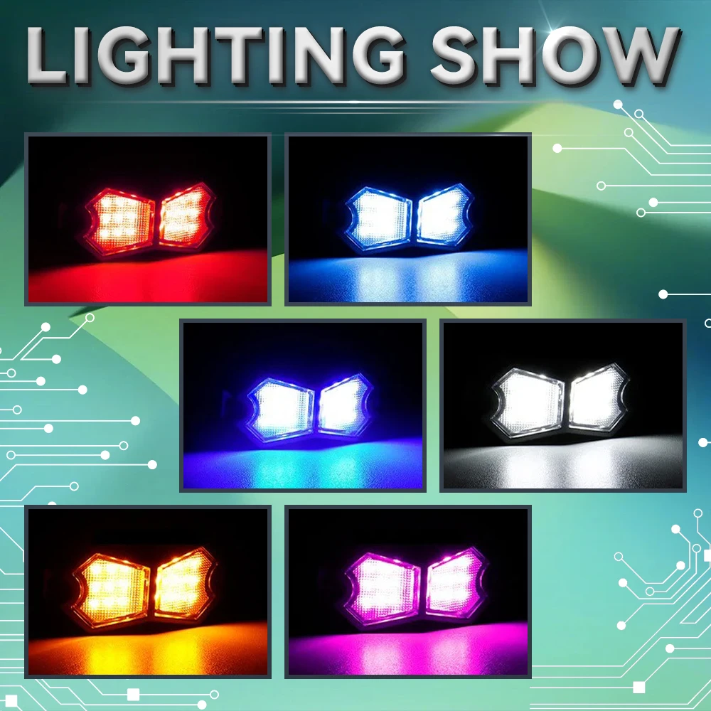 Car LED Chassis Lights Off-Road Vehicle Atmosphere Dazzling 6Color 18LED Chassis Lights Modified Warning Signal lights