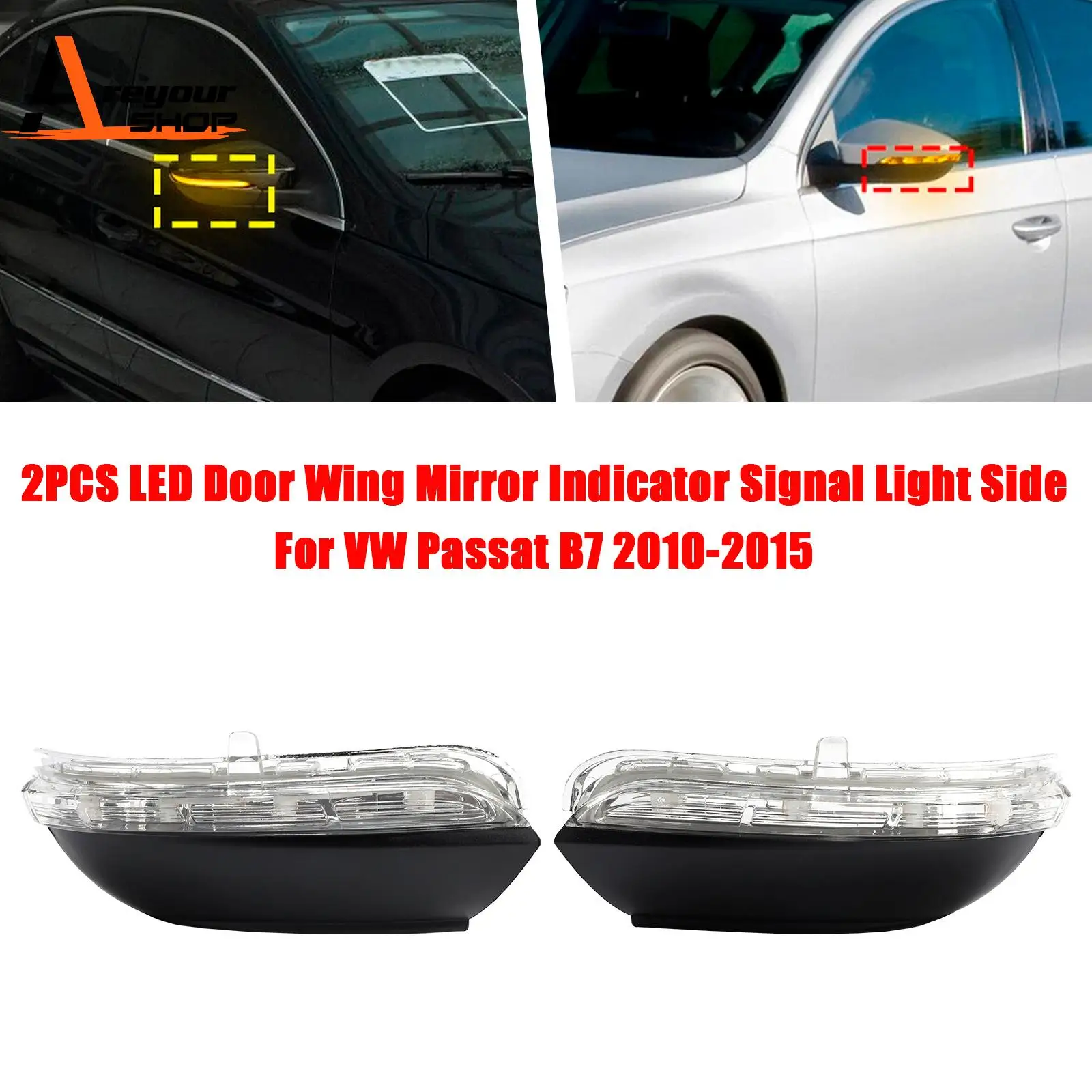 

Индикатор зеркала двери, боковой сигнал для VW Passat B7 2010 2011 2012 2013 2014 2015