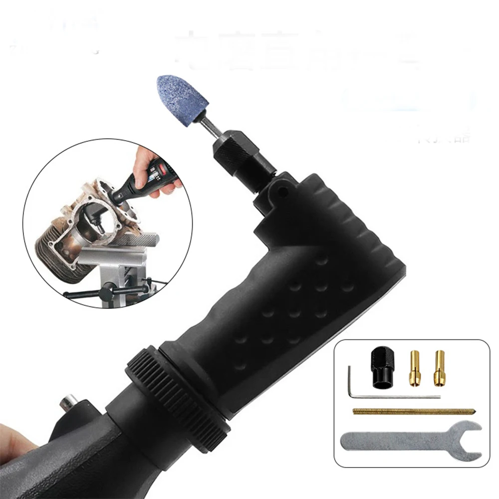 

Угловой адаптер для электрической дрели на 90 градусов, преобразователь под прямым углом электрической шлифовки, удобный и практичный аксессуар для инструментов