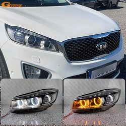 For Kia Sorento UM 2015 2016 2017 2018 Ultra Bright SMD LED Angel Eyes Kit Halo Rings Day Light Car Accessories