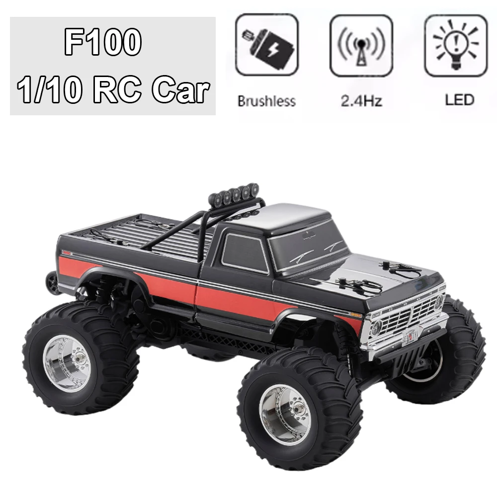 

2025 Fms 1/10 Ford F100 High Speed Rc Remote Control Simulation Model Car Rear Drive High Speed Off-Road Drift Toy Monster Truck
