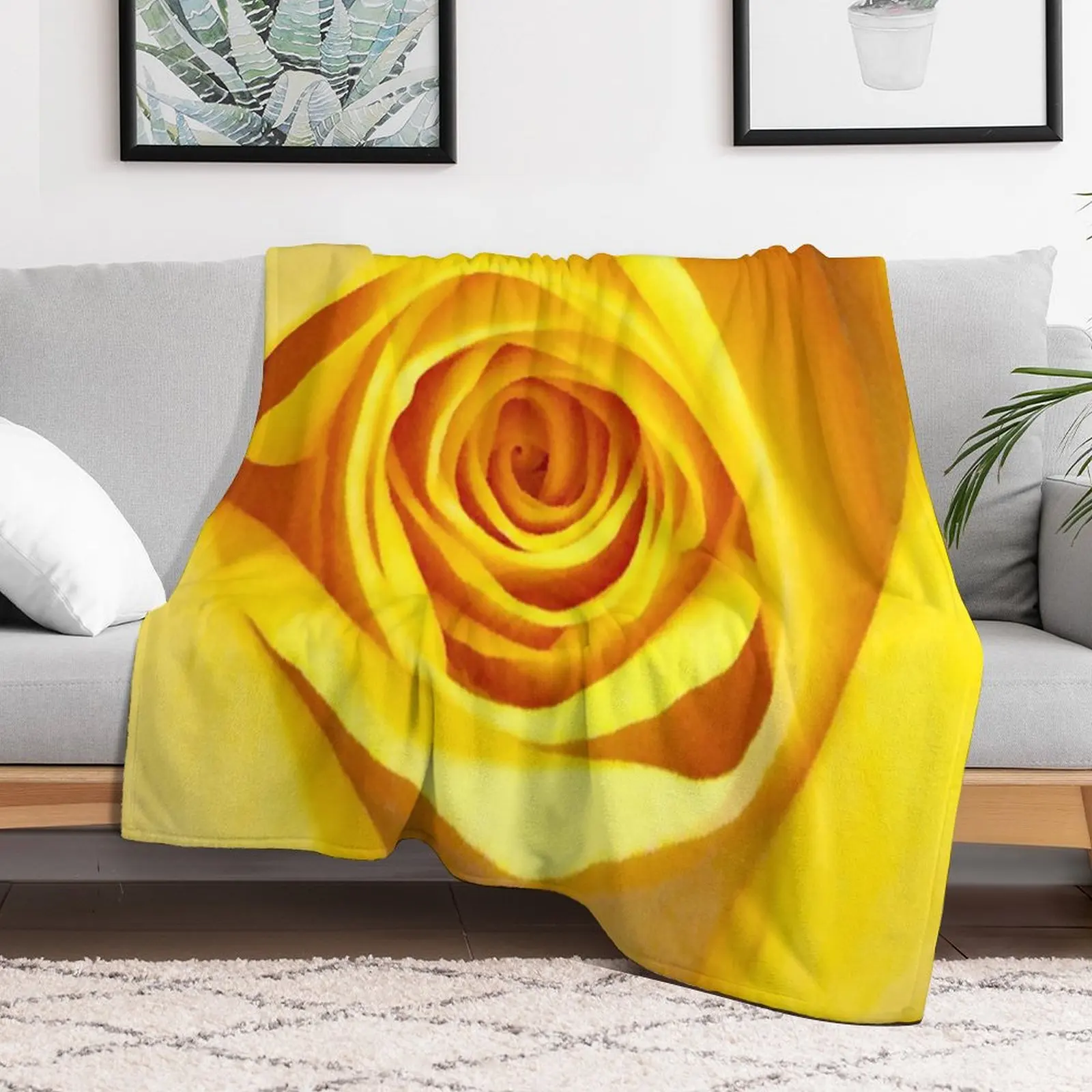 

Yellow Rose Throw Blanket anime sofa bed Thin Quilt Blankets
