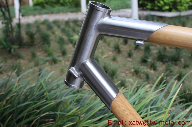 Cuadro de Bicicleta de Titanio Combinado con Bambú, Cuadro de Bicicleta de Carretera de Titanio, Cuadro de Bicicleta de Montaña de Titanio