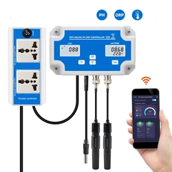 W2839 rilevatore di qualità dell'acqua WiFi 3 In 1 elettrodo PH/ORP/TEMP sonda di tipo BNC per Monitor idroponico per acquario spina americana