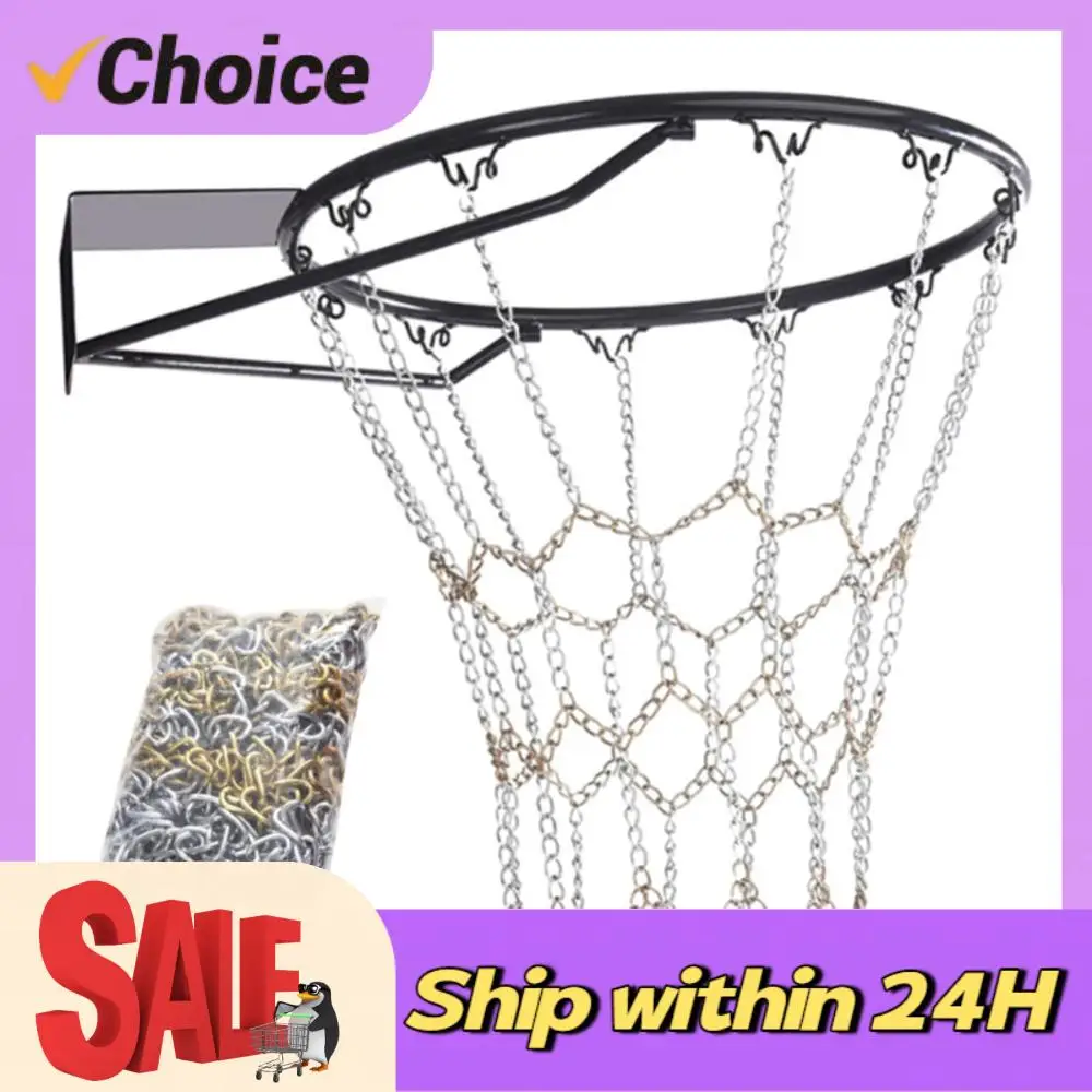 

Heavy Duty Basketball Net Replacement Rustproof Galvanized Iron Metal Chain Basketball Net Fits Standard Indoor Or Outdoor Rims