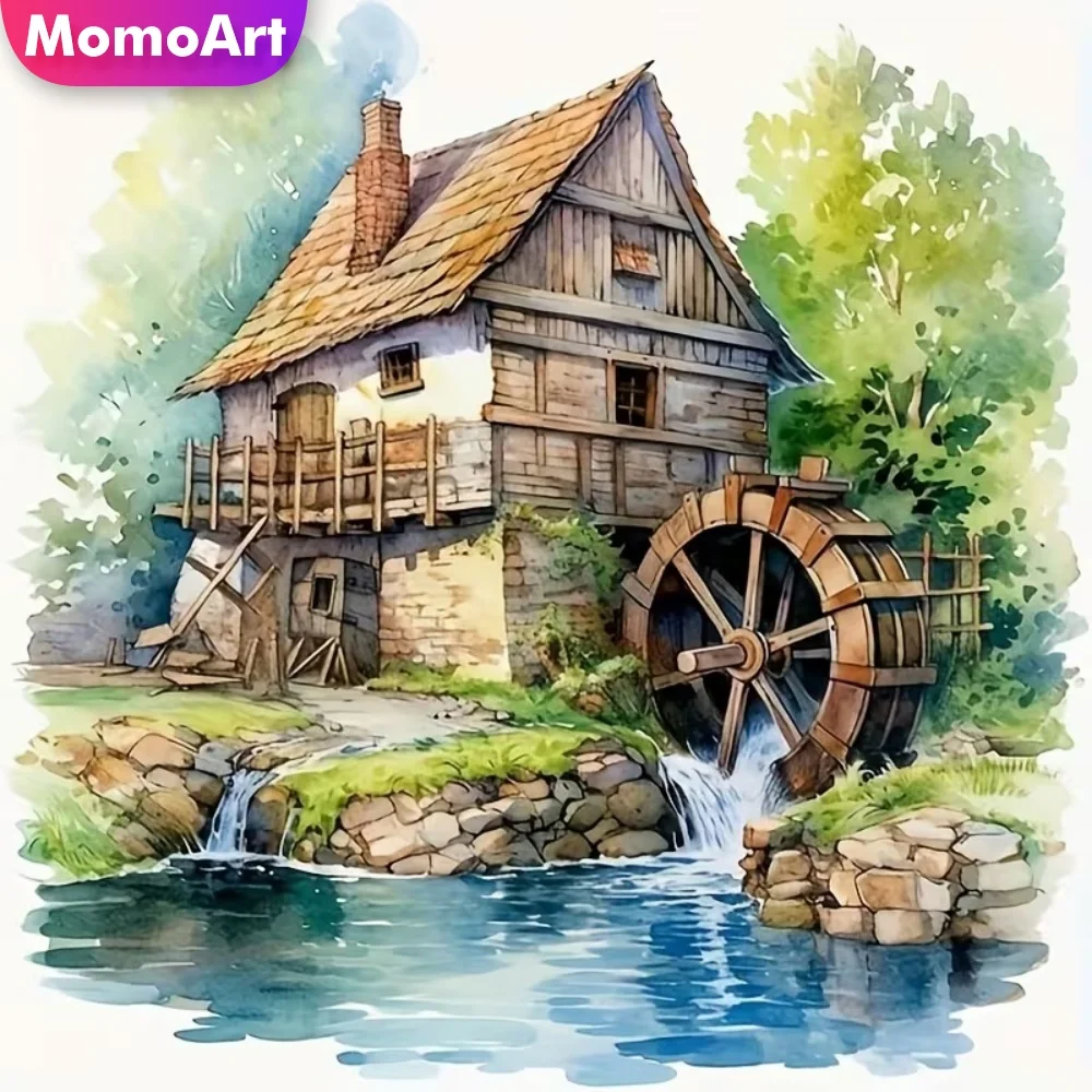 Momoart Neuerscheinung Diamant-Malerei Haus DIY Kreuzstich-Sets Handwerk Diamant-Mosaik Landschaft Neue Kollektion Kindergeschenk