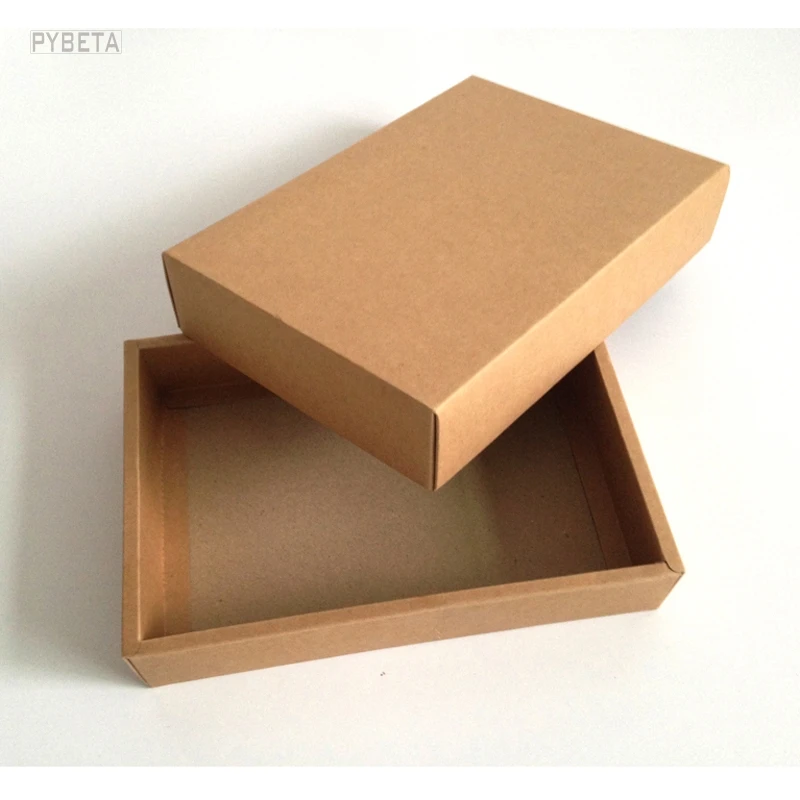 10pcs- big size kraft paper cover box blank tea packaging boxes for silk scarves gift