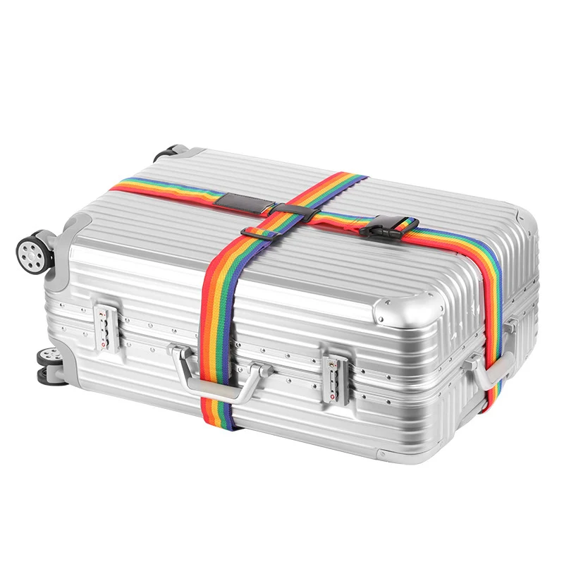 Cinghia per bagagli regolabile 1 pz Cintura da imballaggio Accessori essenziali da viaggio Forniture per valigie Cintura fissa Tracolla per valigia fissa a croce