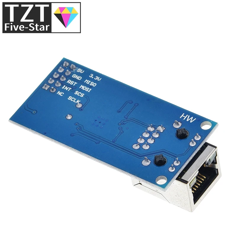 Hardware do módulo de rede Ethernet TZT W5500, TCP IP 51 STM32, programa do microcontrolador sobre W5100, hardware