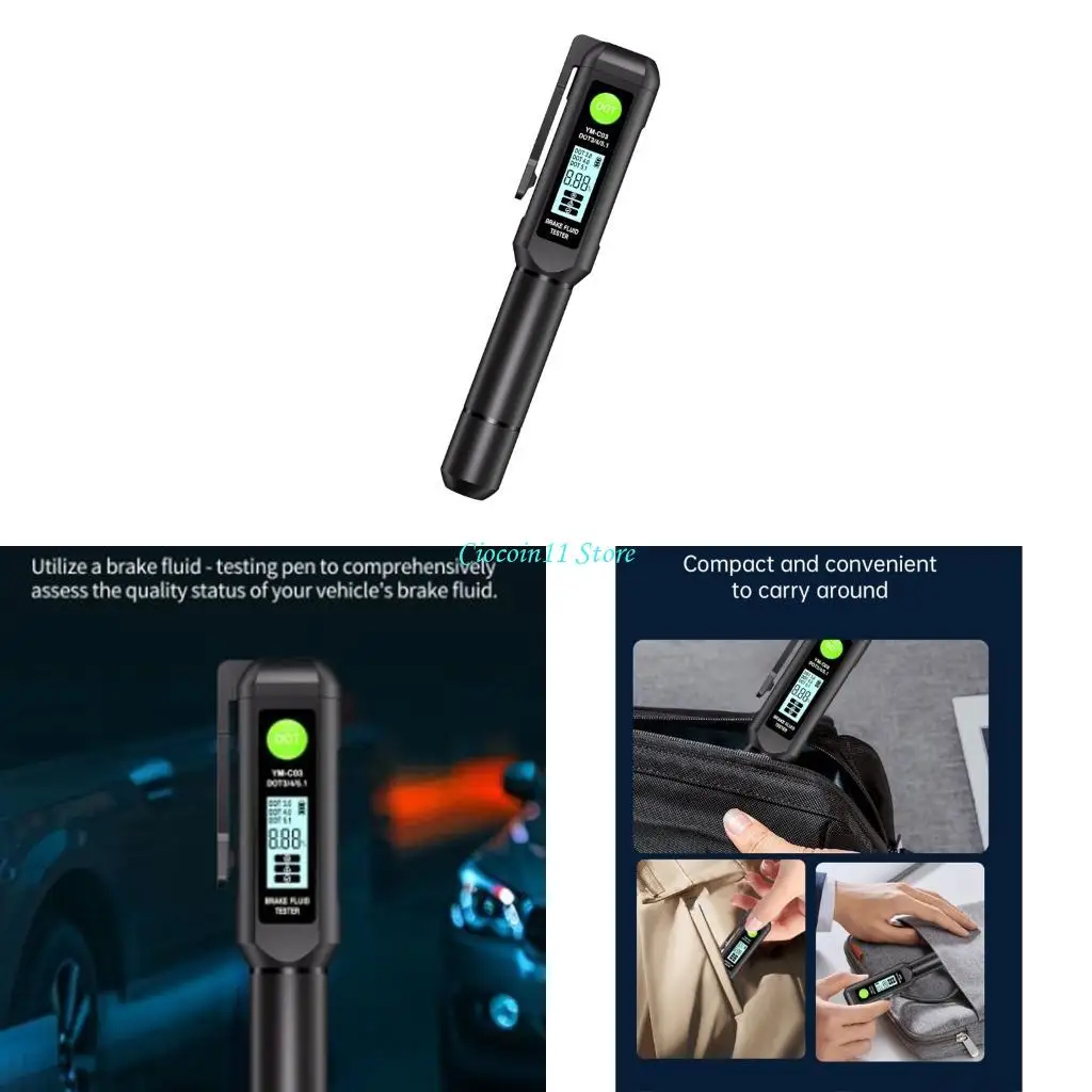 

Y1UB Accurate Oil Quality Check Pen Universal Brake Fluid Tester Car Diagnostic Tool Digital Tester Vehicle Auto Testing Tool
