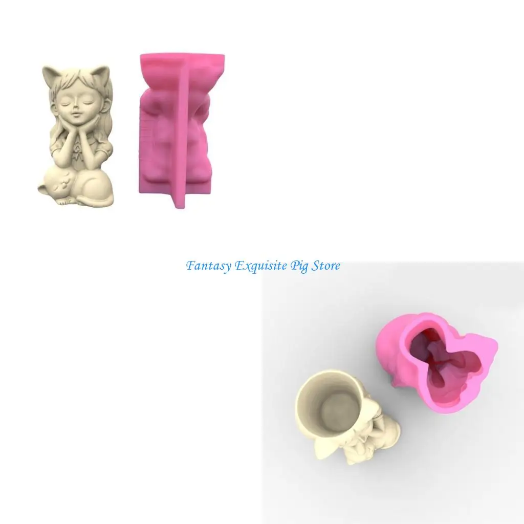 

Flower Pot Mold Silicone Flowerpot Plant Vintage Mould Concrete Cement