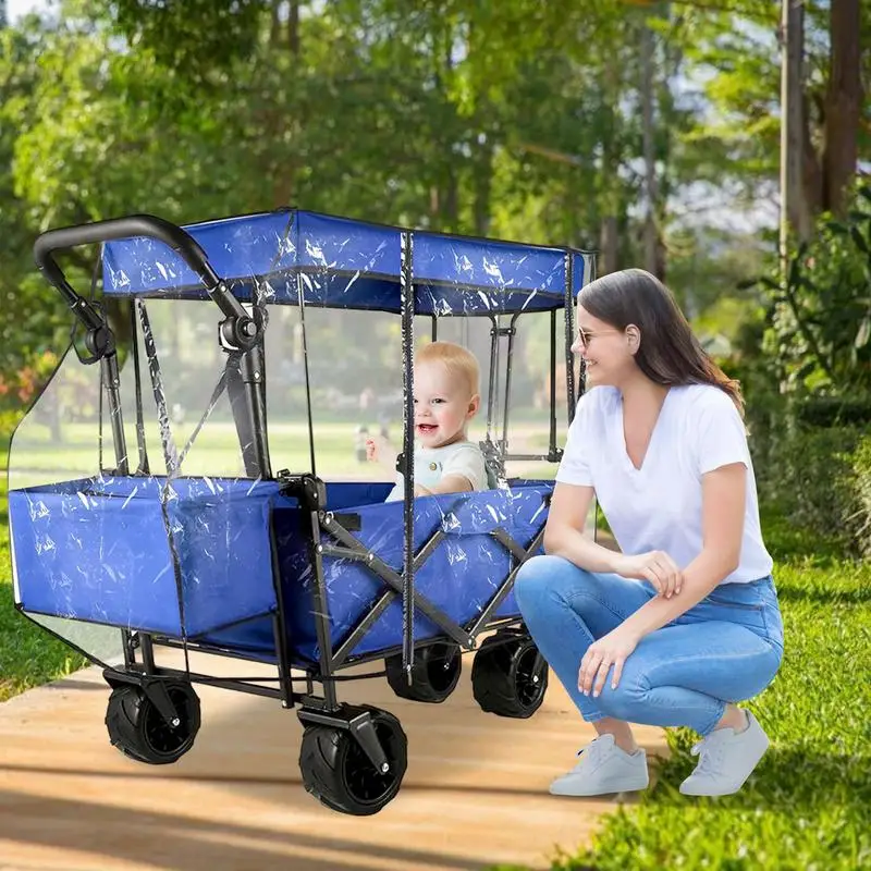 Universal Waterproof Pram Rain Cover Baby Stroller Accessories Multifunctional Carts Rain Cover Transparent Wind Dust Shield