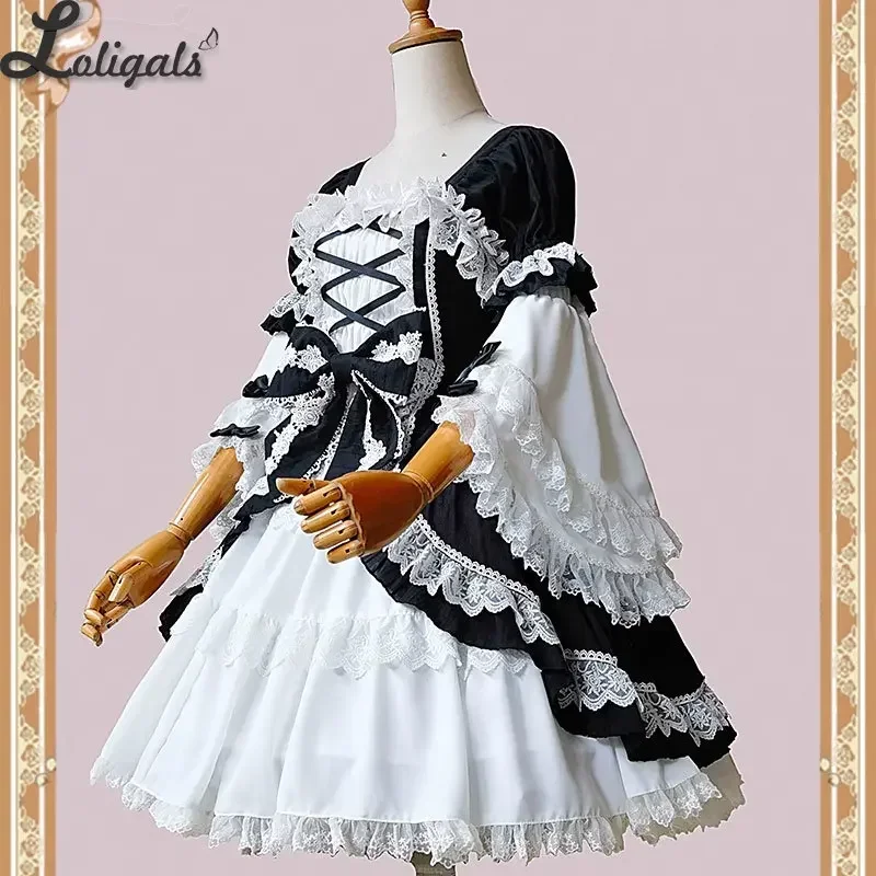 Vestido de fiesta Retro estilo Lolita, Mangas acampanadas desmontables de Infanta