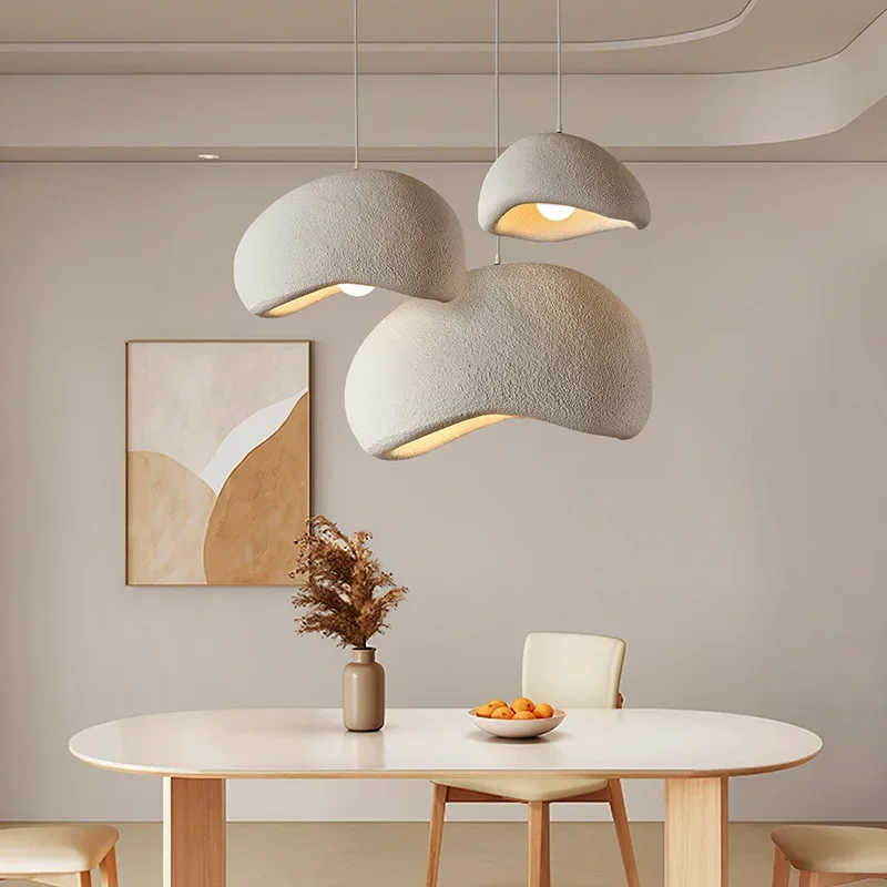 Wabi Sabi lampada Nordic E27 Led lampada a sospensione sala da pranzo lampadario semplice cavo sospensione lampada per ristorante Luminarias infissi