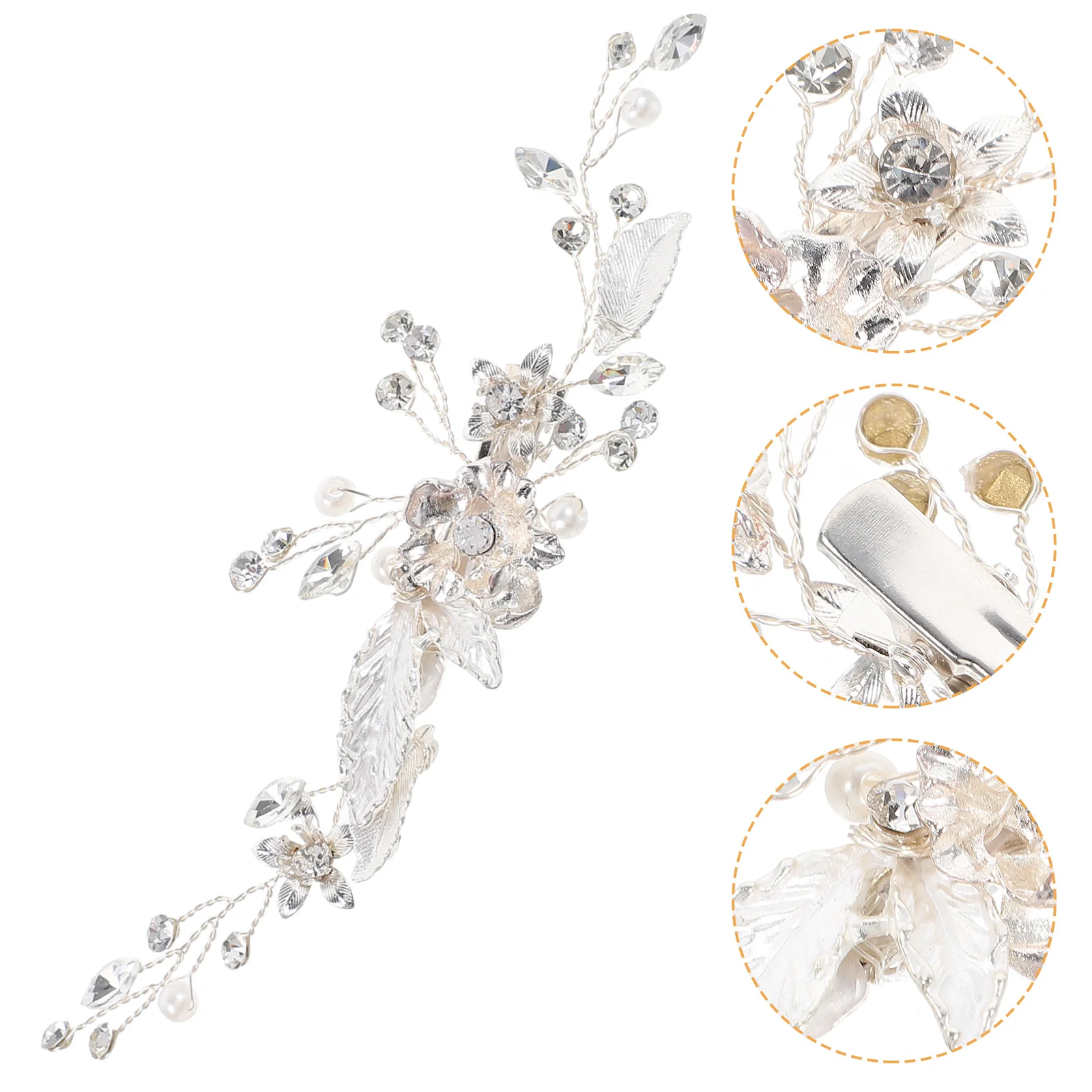 

1pcs Hair Clip Bridal Bride Accessories Rhinestone Barrette For Wedding Party Prom Bride Accessories Side Clip Hairpin