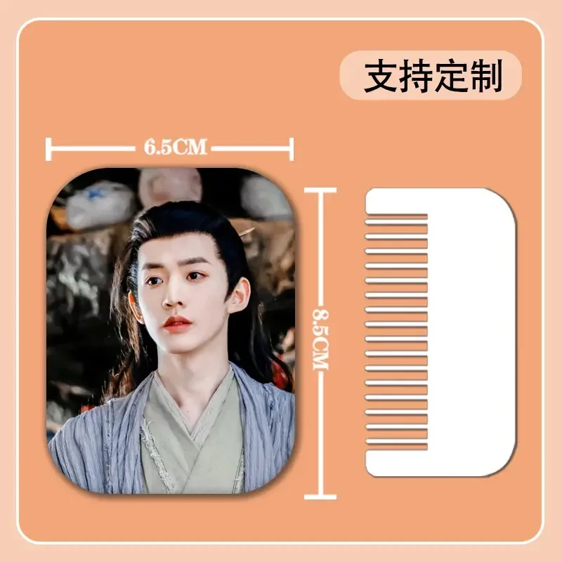 Deng Wei Poster Hand-held Makeup Mirror TV Character Tu Shan Jing Photo Convenient Portable Folding Double-side Mirror with Comb