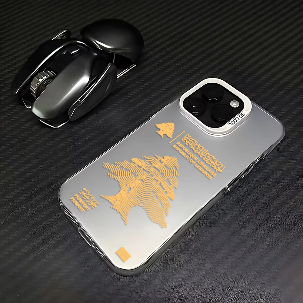 Libanon Reisepass-Handyhülle für iPhone 17 16e 16 15 14 13 12 11 Mini Pro Max X XR 8 7 Air Plus Anti-Fall Matte Rückseite