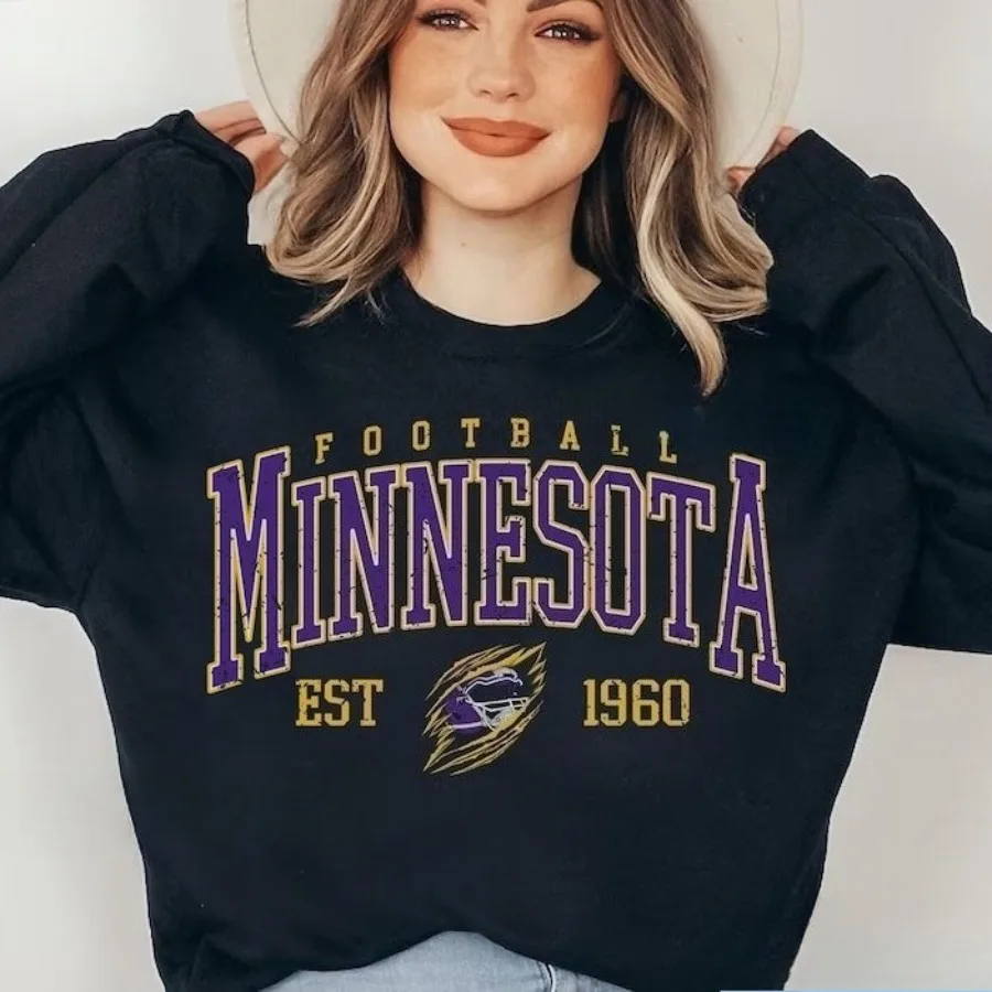 

Толстовка в винтажном стиле с круглым вырезом и персонализированным принтом, модная спортивная одежда, удобный модный пуловер, трикотажная ткань