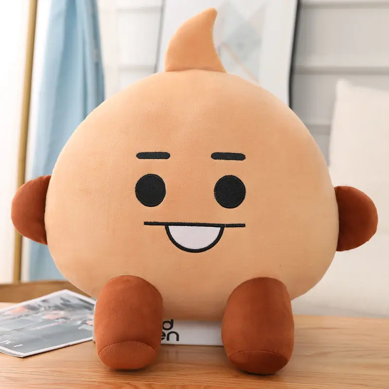 35Cm Anime dibujos animados Bt21 Cooky Shooky peluche Y2K moda nuevo juguete de peluche decoración de dormitorio almohada regalo para amigos