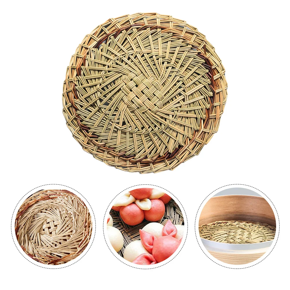 

Round Mats Reusable Non-Stick Silicone Mesh Pads For Dumpling Rice Cake High Heat Resistant Steamer Pad Straw Pads For