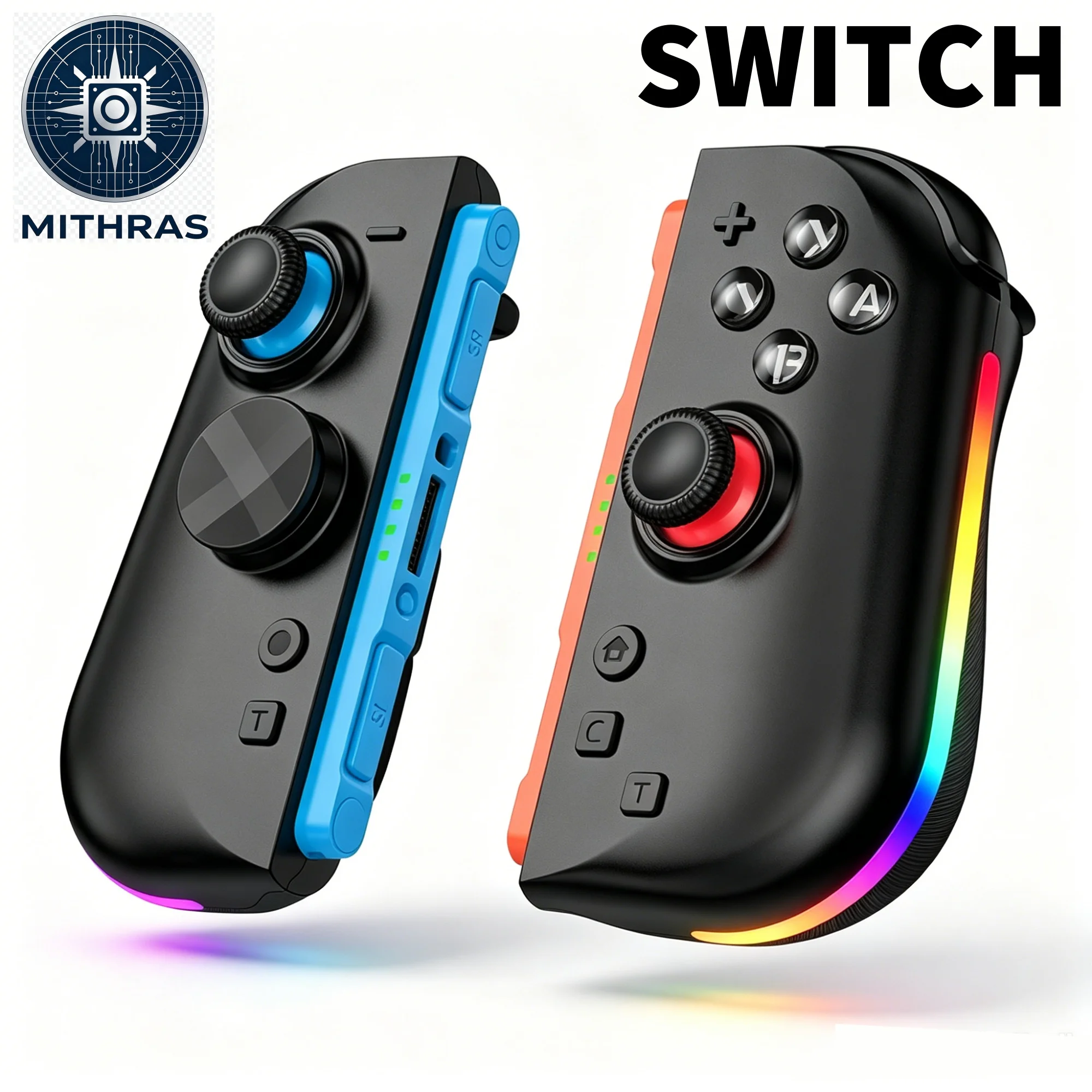 JOY-07 Wireless Controller for Switch 2 L&R Magnetic Joypad with RGB Lighting 9-Axis Motion Turbo One-Key Wake Up Hall Joystick