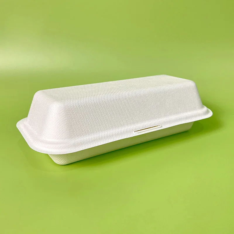 50pcs Hot Dog Box Disposable Food Container Environmentally Friendly Degradable Sandwich Toast Burger Packing Boxes