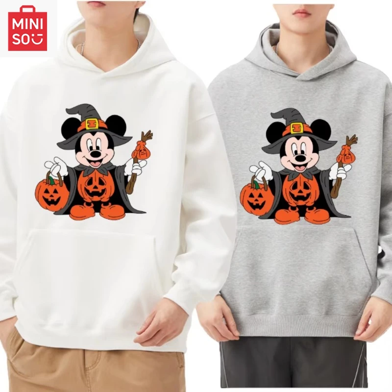 

Disney Mickey Halloween Limited Print High-quality Men's and Women's Hooded Sweater Autumn and Winter Comfort Pullover