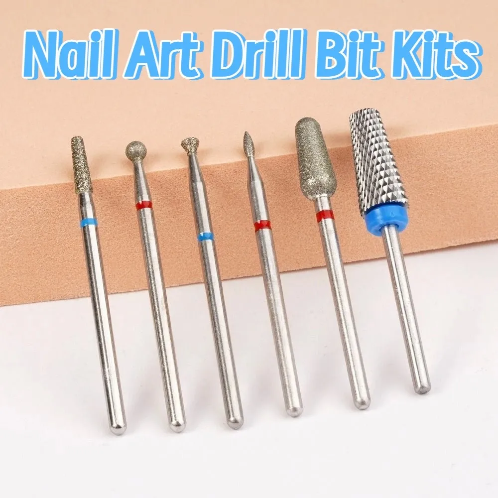 6Pcs Professional Nail Polishing Head Set High-hardness Wear-resistant Manicure Grinding Head Portable Dead Skin Removal