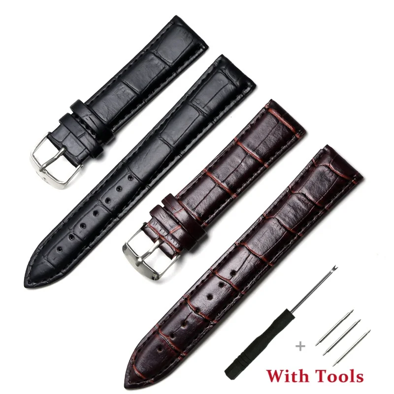 12 14 16 18 20 21 22 24mm High Quality Bamboo PU Leather Watch Strap Replacement for Universal Waterproof Watch Bracelet Band
