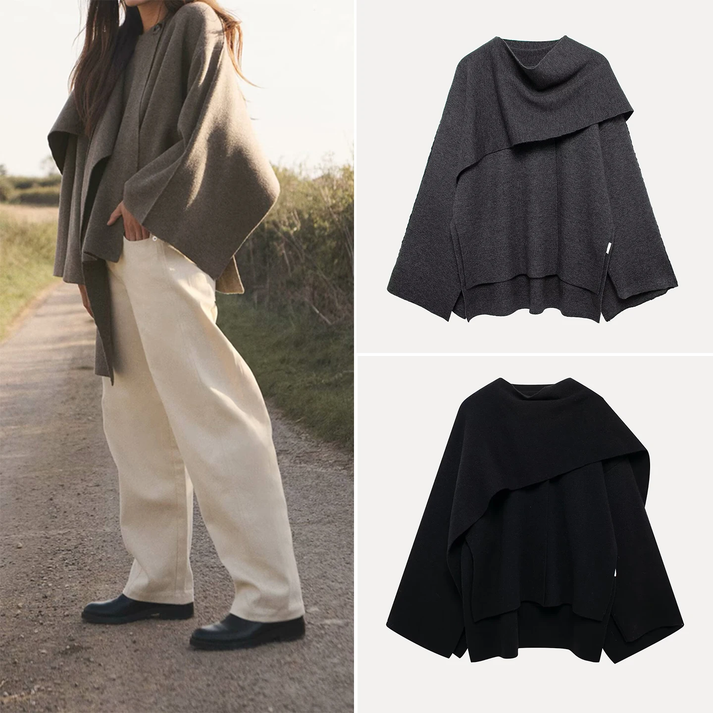 

Faionable Cowl Ne ort Coat Autumn New Arrival Women's Ele Spirit Coat Z Brand Woolen Outerwear 2025 Fall Colle...