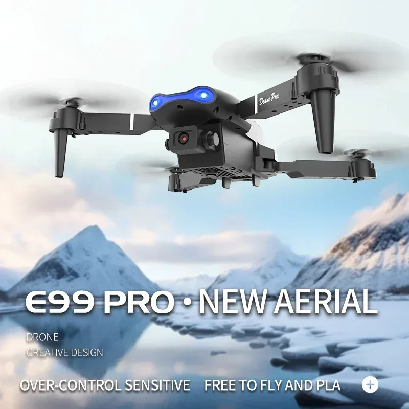 E99Pro 4K FPV 드론 2025 최신 1080P HD 카메라 WiFi 라이브 비디오 접이식 RC 쿼드콥터 고도 유지 헤드리스 모드 조종 용이