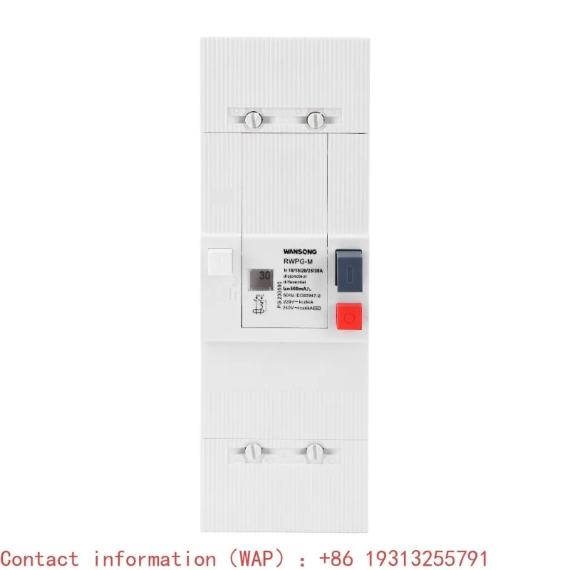 Дифференциальный селективный автоматический выключатель WANSONG RWPG-M 2P 4P 230В, миниатюрный автоматический выключатель типа RCCB, с отключающей способностью 6кА